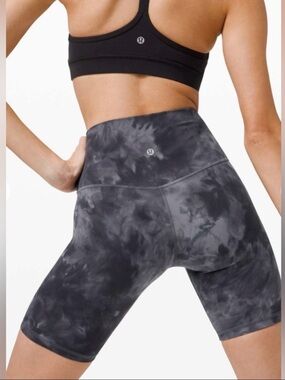 LULULEMON Align Shorts Diamond Dye Pitch Grey Graphite Grey 8” Size 0 EUC